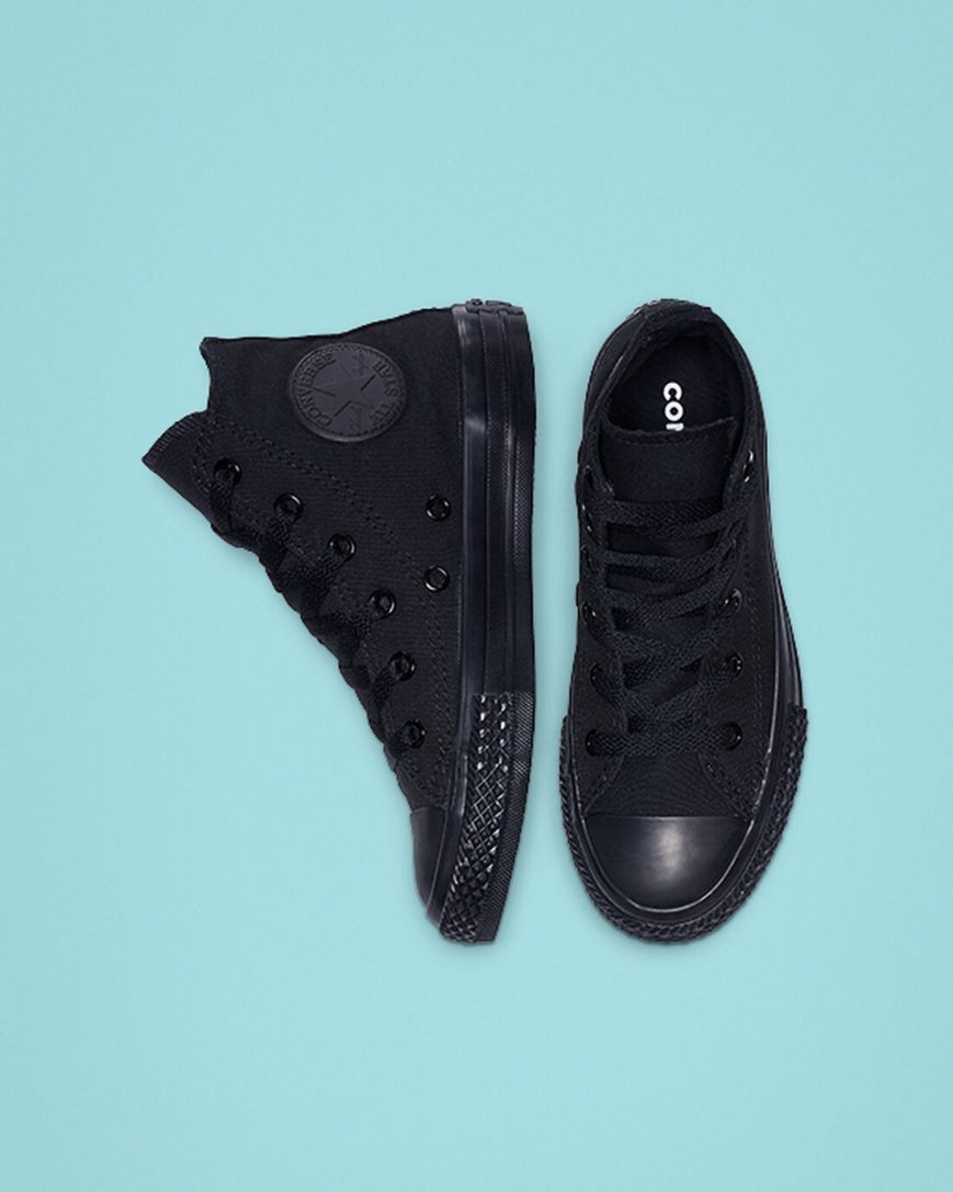 Girls' Converse Chuck Taylor All Star Classic High Top Shoes Black | AU 6480CO